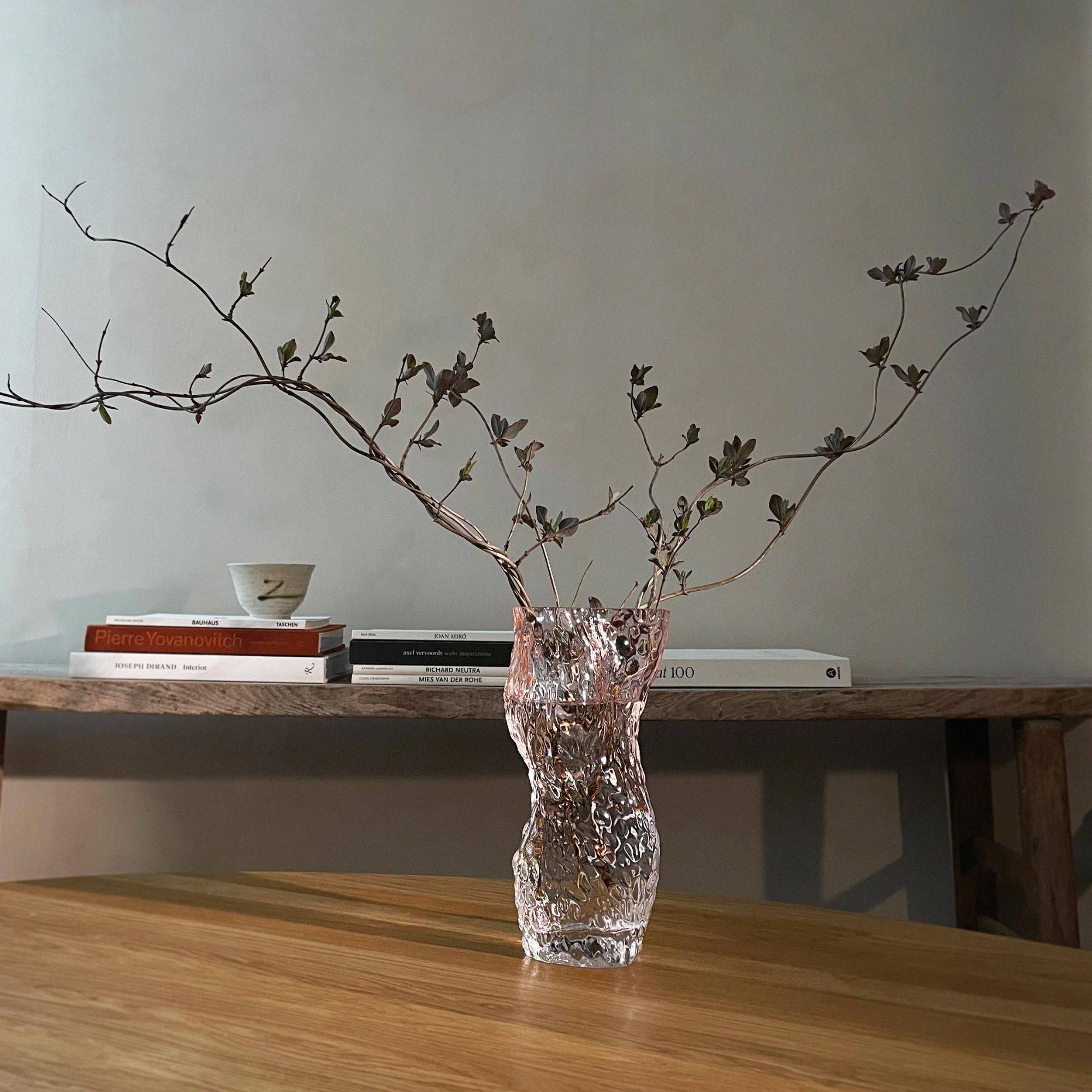 Ostrea Rock Glass Vase - Pale Rose - THAT COOL LIVING