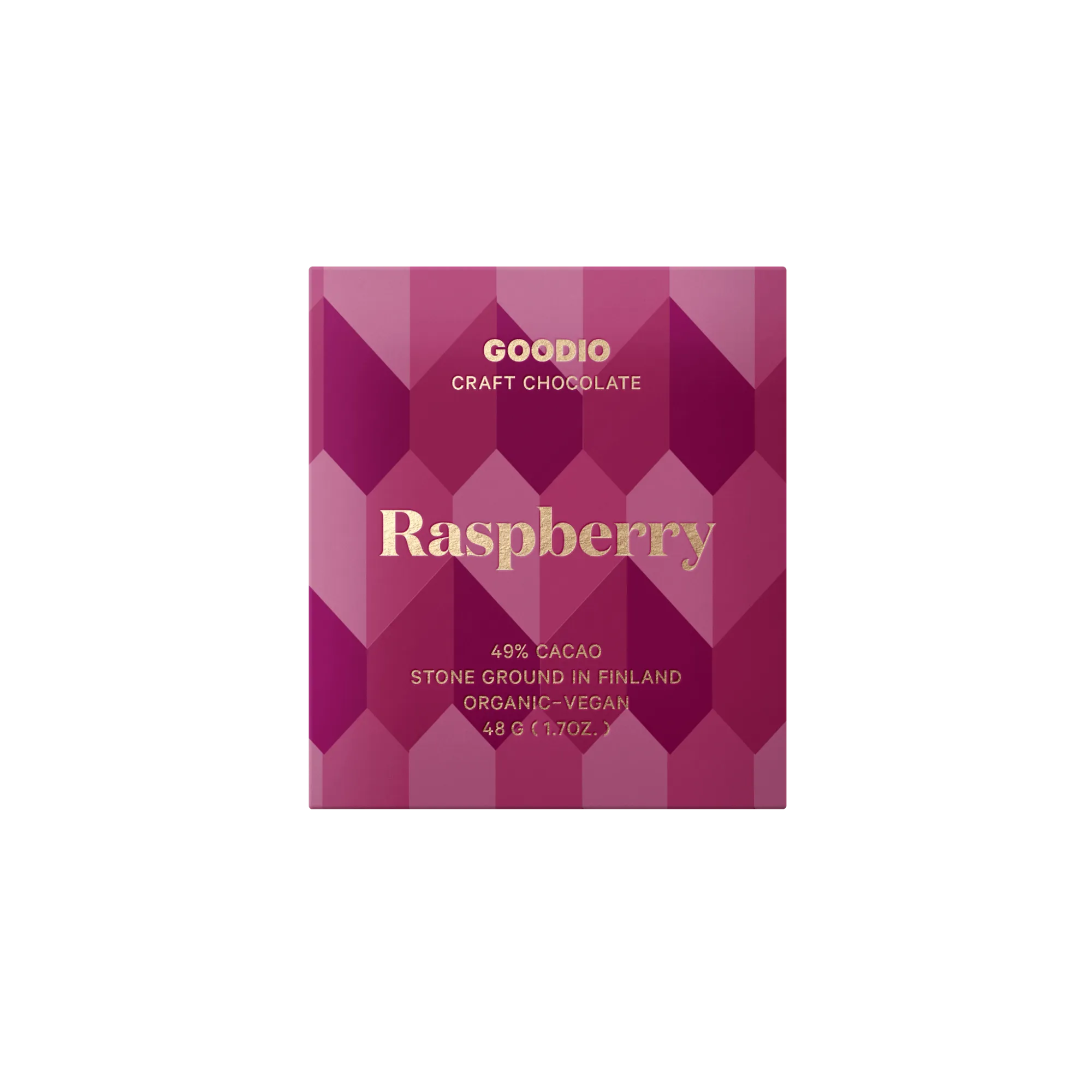 Raspberry Chocolate 49% bar with rich and creamy texture