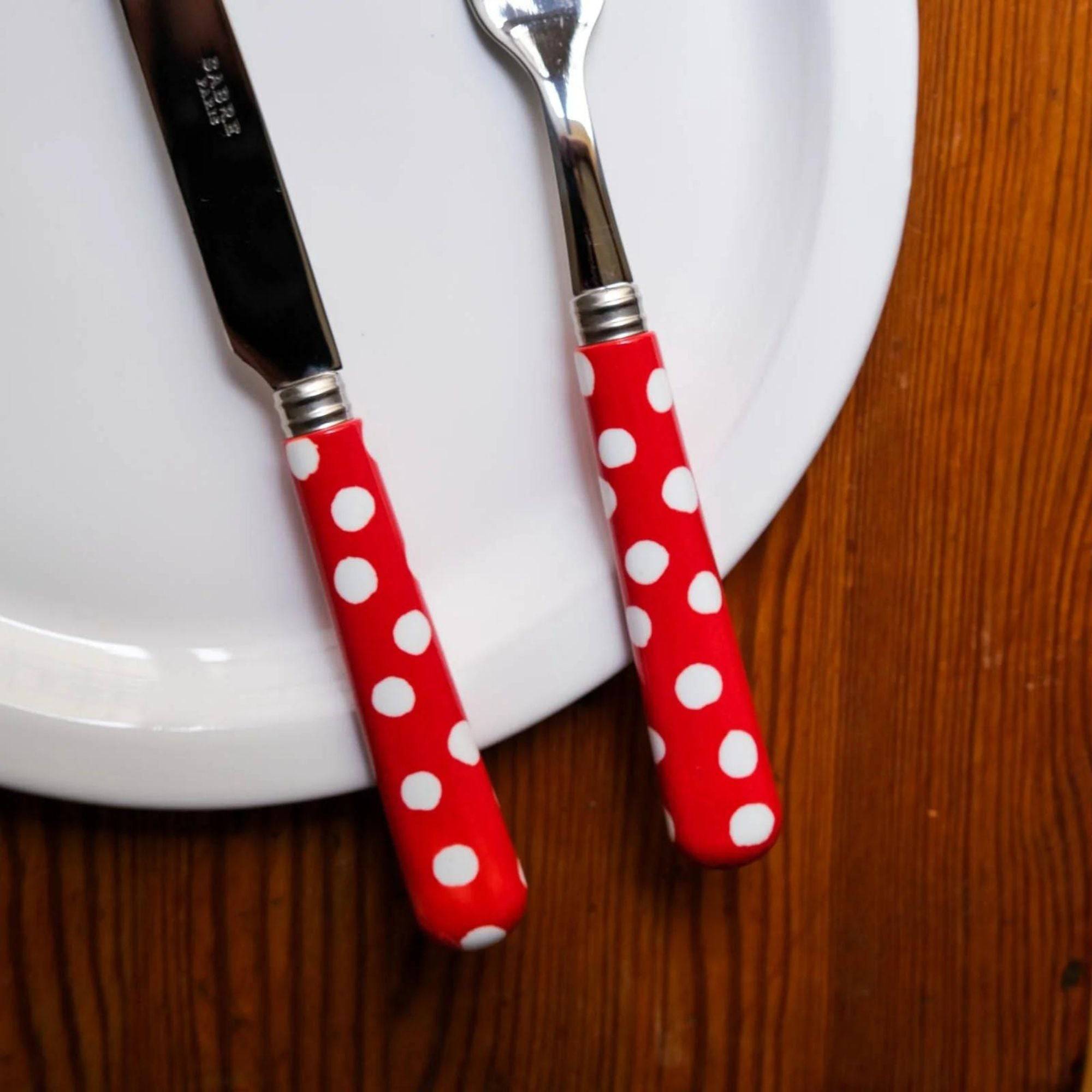 White Dots Cutlery Set - THAT COOL LIVING