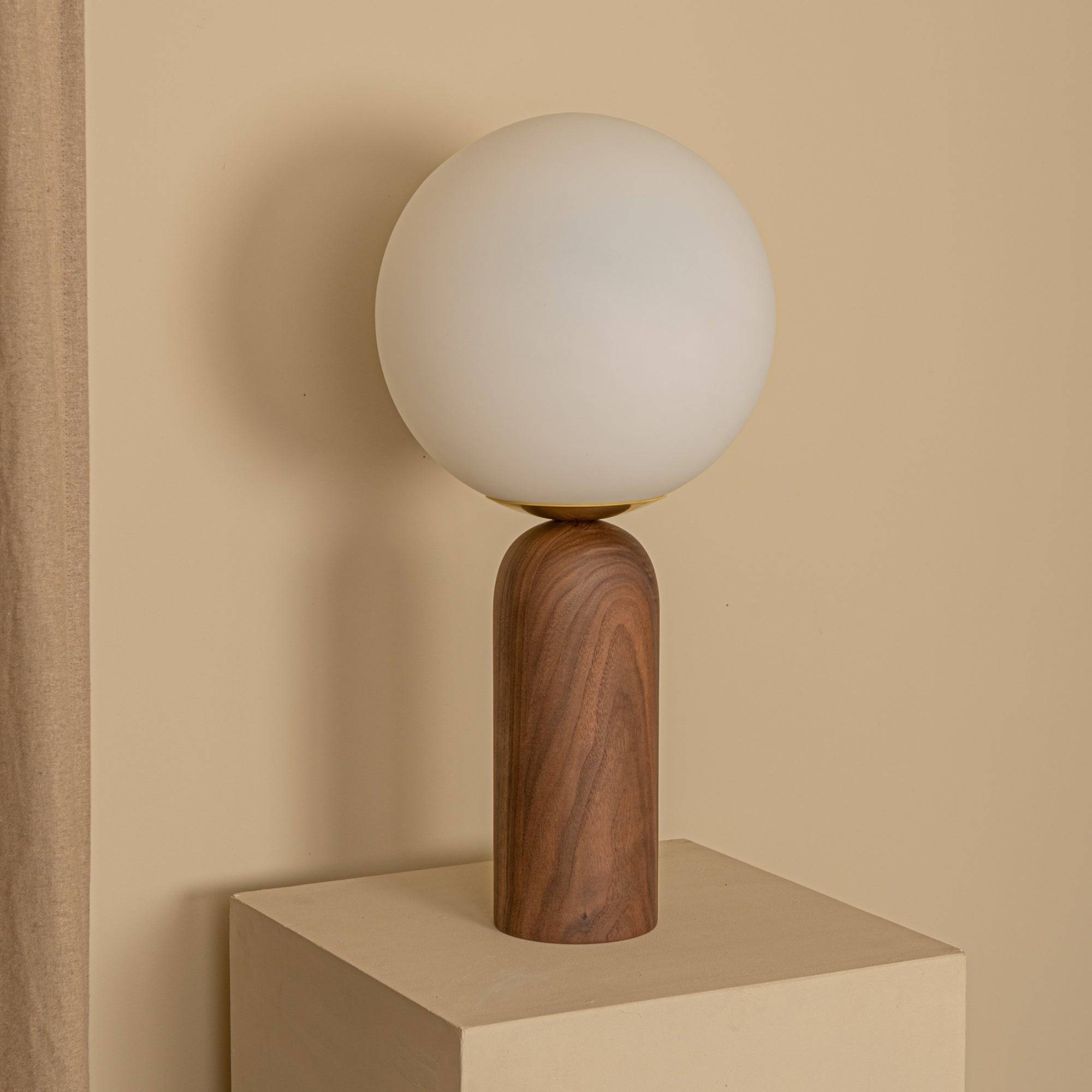 Atlas Lamp, Wood - Walnut
