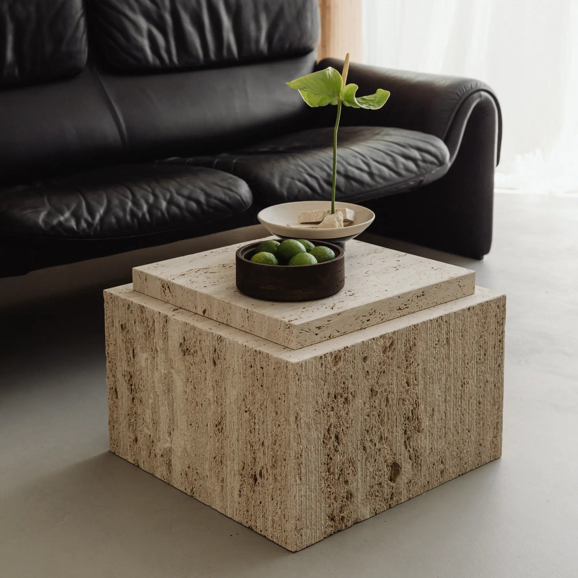  Elegant Bari Coffee Table in dark walnut finish with sleek design 