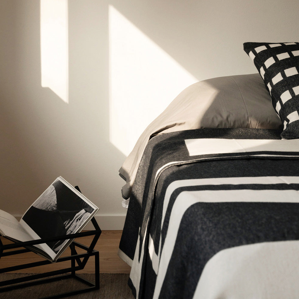 Contemporary Bedspread - Black & Off-White - THAT COOL LIVING